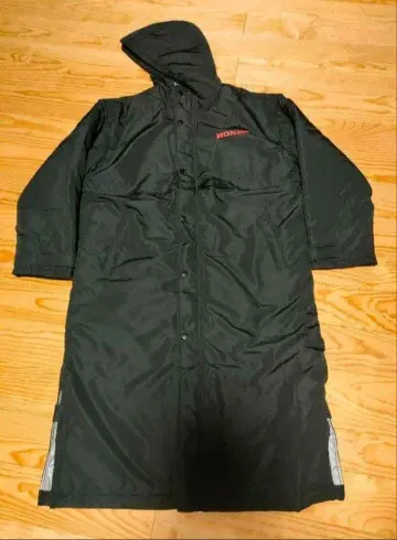 HONDA 후드 부착 블랙 벤치 코트