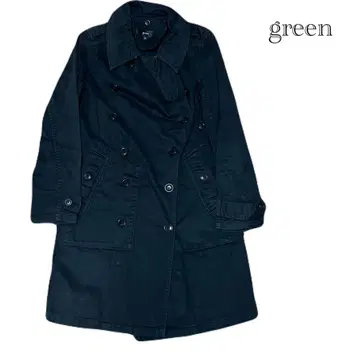 green (그린) 변형 디자인 코트/1/블랙