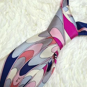 클리닝 완료 에밀리오 푸치 넥타이 푸치 패턴 핑크 기하학