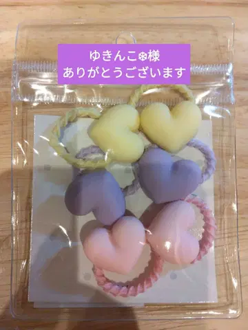 하트형 실리콘 머리끈