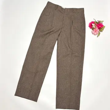 브라운 계열 789 슬랙스 팬츠 고급 스트레이트 레그