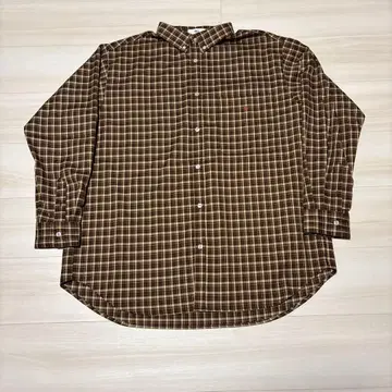 MN.L 브라운 계열 체크 긴팔 셔츠 95