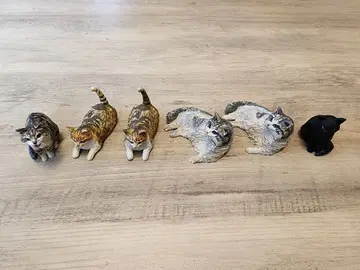 하시모토 미오 [ 고양이 조각 ] 4종 6체 세트