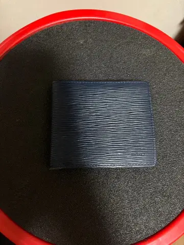 아니아리 지갑 사이프 aniary 웨이브 레더 이단 접이식 지갑 네이비