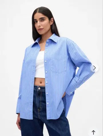 GAP 오가닉 코튼 포플린 빅 셔츠