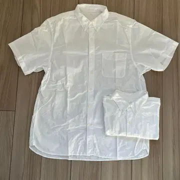 무인양품 남성용 버튼 다운 셔츠 반팔 2장 세트
