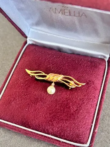 유품 정리 펄 브로치 진주 액세서리