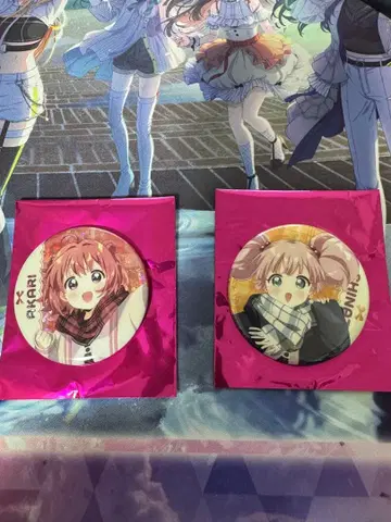 유루유리 오오무로가 홀로그램 캔뱃지 세트 아카리 치나츠