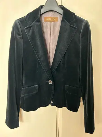 BALLSEY 벨로아 테일러드 자켓 블랙