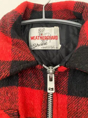 WEATHERGUARD Shane 빨간 체크 알루미늄 zip 미국제