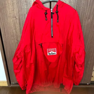 Marlboro 빨간색 나일론 자켓 후드 부착