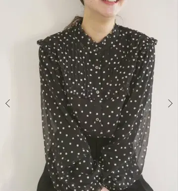 이에나 양류 프릴 핀턱 블라우스