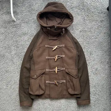 00s PPFM 숏 울 더플 코트 카키 Y2K archive