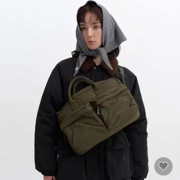 POIK 미들 멀티 포켓 크로스백 카키