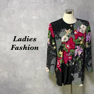 여성용 패션 자켓 빈티지 올 패턴 멀티 컬러 4859N