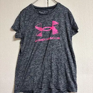 UNDER ARMOUR HEATGEAR T셔츠 YLG 그레이/핑크