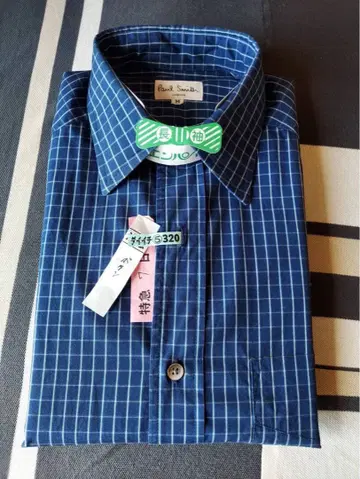 Paul Smith 네이비 체크 긴팔 셔츠 M