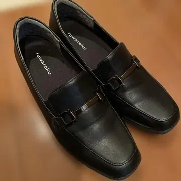 후와라쿠 스니커즈 펌프스 (로퍼 타입) 넓은 폭 3E 방수 블랙 23.5