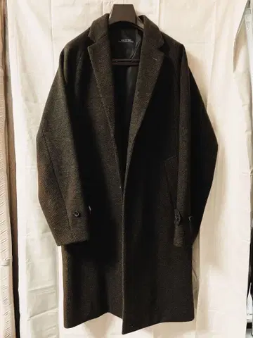 NANO UNIVERSE 다크 브라운 체스터 코트