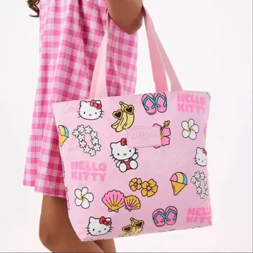 새상품 아로하 컬렉션 헬로키티 특대형 토트백 핑크 한정품