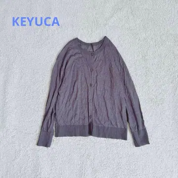 케유카 니트 가디건 겉옷 크루넥 긴팔 티셔츠 상의 라메