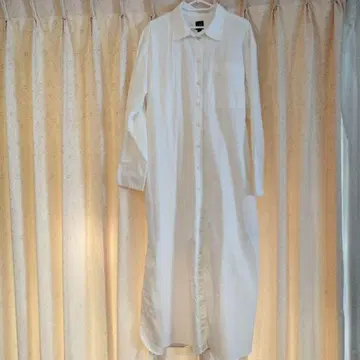 GAP 화이트 셔츠 원피스 긴팔 벨트 포함