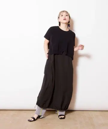 osmosis 니트 레이어드 절개 원피스