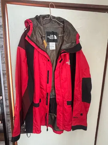 THE NORTH FACE 마운틴 후드티 레드/블랙