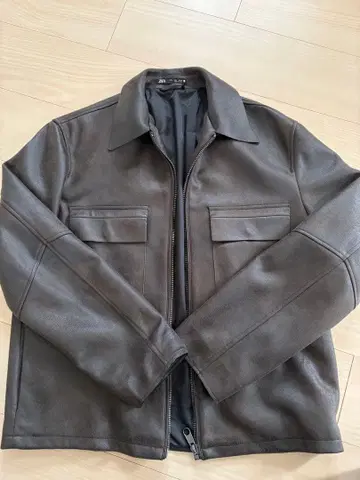 ZARA 브라운 가죽 아우터 L 사이즈