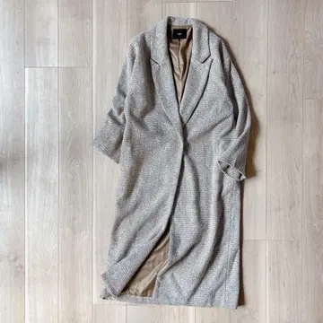 새상품급*BASEMENT online 헤링본 무늬 롱 체스터 코트