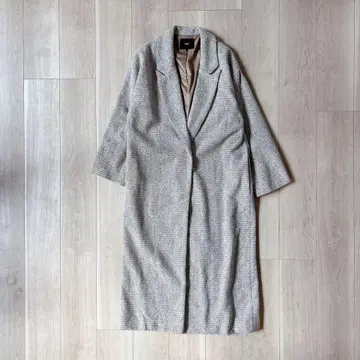 새상품급*BASEMENT online 헤링본 무늬 롱 체스터 코트