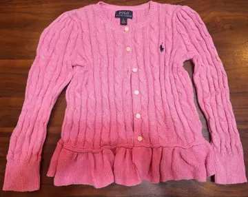 POLO AUREN RALPH 키즈 가디건(핑크) 사이즈 6