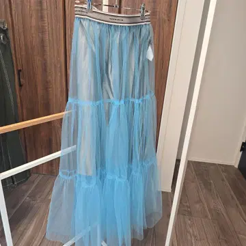 MAISON SPECIAL 스카이블루 플레어 스커트