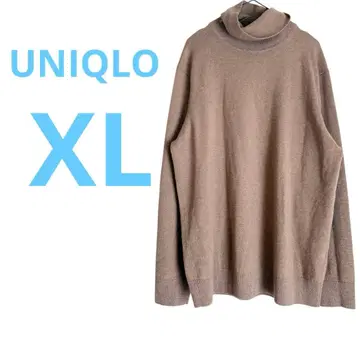 유니클로 캐시미어 100% 터틀넥 카멜 니트 스웨터 XL