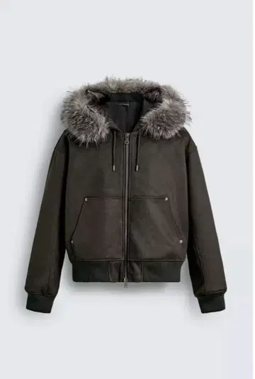 ZARA 페이크 스웨이드 퀼팅 자켓