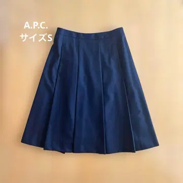 A.P.C. 울 플리츠 스커트 네이비 사이즈 S