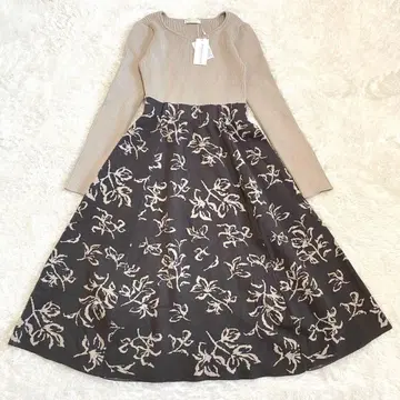 [미사용 새상품] 프로포션 바디 드레싱 플라워 자카드 원피스 M