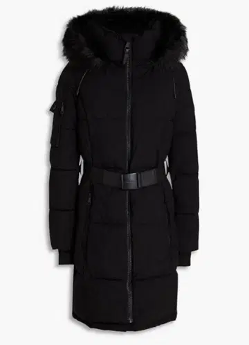 DKNY 후드, 벨트 포함 다운 코트