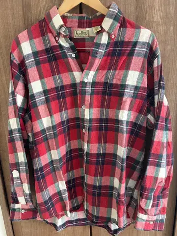 L.L.Bean 체크 무늬 버튼 다운 셔츠