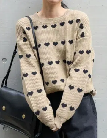 FREAK'S STORE 하트 무늬 니트 스웨터