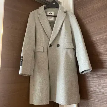 SLB 그레이 더블 브레스트 코트 38