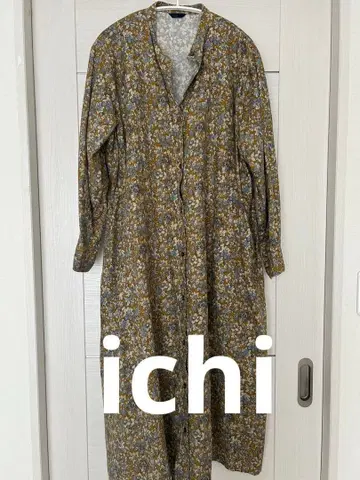 ichi 꽃무늬 롱 셔츠 원피스