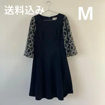 [배송비 포함] 결혼식 & 2차 모임 추천 네이비 컬러 긴소매 원피스