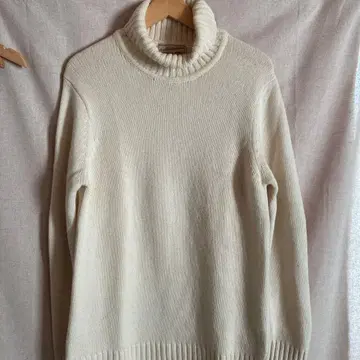 아비렉스 터틀넥 니트 엘보 패치 포함 스웨터 남성용