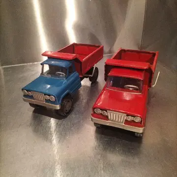 덤프트럭 2대 세트 파랑 빨간색