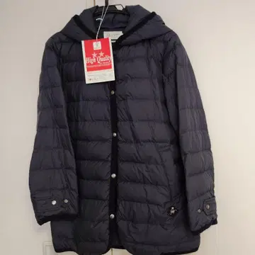 Dessin 뮬러 다운 코트 미들 기장 네이비 L