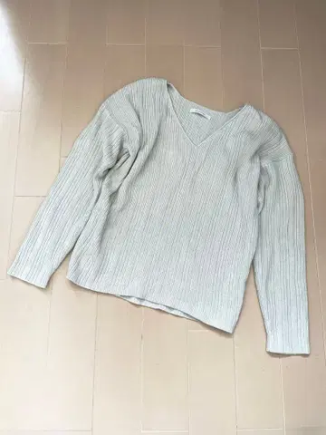 새상품급 machpee 맥피 긴팔 v넥 니트 풀오버 베이지