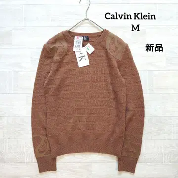 캘빈클라인 패치워크 울 니트 M 새상품