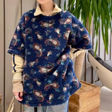 WILD THINGS x BEAMS BOY 페이즐리 보아 숏 슬리브 S