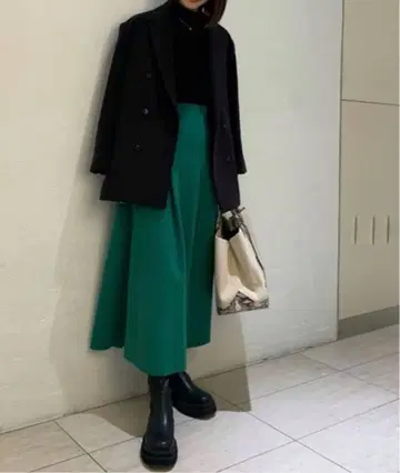 Mila Owen 플레어 스커트 그린 사이즈 0